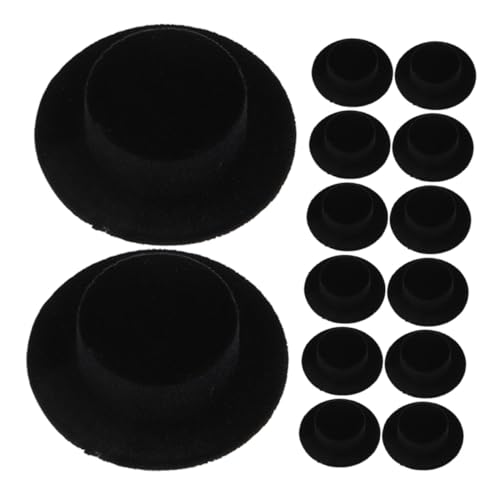 HEALSOPTHY 15 Stück Teiliges Miniatur Clown Hüte aus Flockiertem Harz Kleine Puppenhüte für Bastelprojekte Wohn und Partydekoration Langlebig und Leicht für Puppen und DIY Anwendungen von HEALSOPTHY