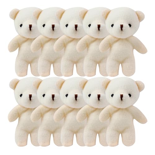 HEALSOPTHY 15 Stück Teiliges Plüschbär Anhänger Weiche Kleine Bären Kuscheltier Schlüsselanhänger Dekoration Niedliche Mini Bären für Taschen und Schlüsselbund von HEALSOPTHY
