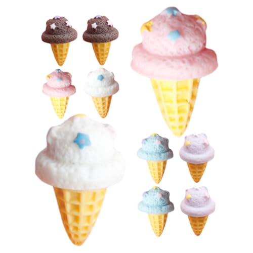 HEALSOPTHY 15 Stück Teiliges Realistische Eiscreme Modelle Eistüten Künstliche Eiscreme Deko für Shop Schaufenster Heimdekoration Farbenfrohes Simulationseis von HEALSOPTHY