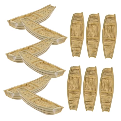 HEALSOPTHY 15 Stück Teiliges Resin Fischerboot Modell Miniatur Boote für Schreibtisch Deko Langlebige Heimdekoration aus Hochwertigem Harz für Wohnzimmer Büro und Mikro Landschaften von HEALSOPTHY