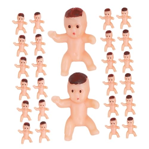 HEALSOPTHY 150 Stück Komplettgeschenk Kleine Babypuppen Babyparty Tischdekorationen Minipuppen Für Mädchen Winzige Babyfiguren Partygeschenk Für Babyparty Minibabys Schokolade Kunststoff von HEALSOPTHY