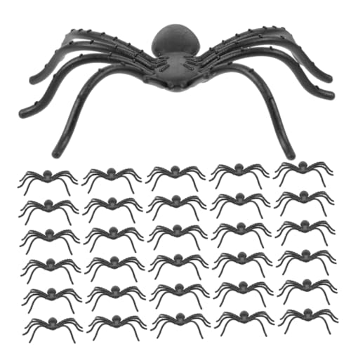 HEALSOPTHY 150 Stück Teiliges Halloween Deko mit Realistischen Langen Kunststoffspinnen Gruselige Streichrequisiten für Partyspaß Handliches Design Langlebig und Sicher für Altersgruppen von HEALSOPTHY