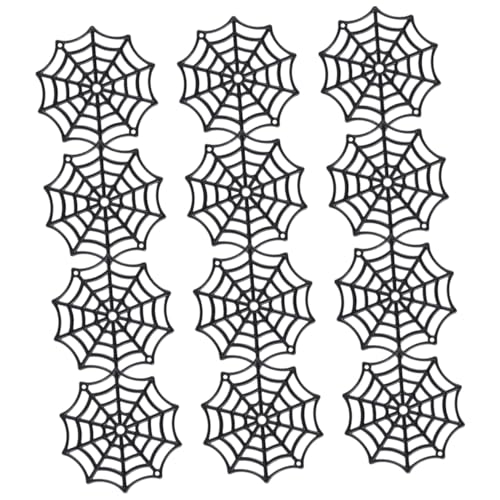 HEALSOPTHY 150 Stück Teiliges Halloween Spinnennetz Zubehör aus Leichtem Kunststoff Schwarze Gruselige Deko für Innen und Außen Wiederverwendbar für Halloween Partys und Spukhaus Dekoration von HEALSOPTHY
