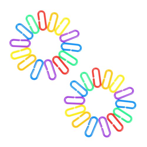 HEALSOPTHY 150 Stück Teiliges Kunststoff C Clips Haken Bunte Kettenglieder DIY Verbindungs für Feinmotorik Hand Auge Koordination und Frühe Mathefähigkeiten HEALSOPTHY 150 Stück Teiliges Kunststoff C Clips Haken Bunte Kettenglieder DIY Verbindungs für Feinmotorik Hand Auge Koordination und Frühe Mathefähigkeiten von HEALSOPTHY