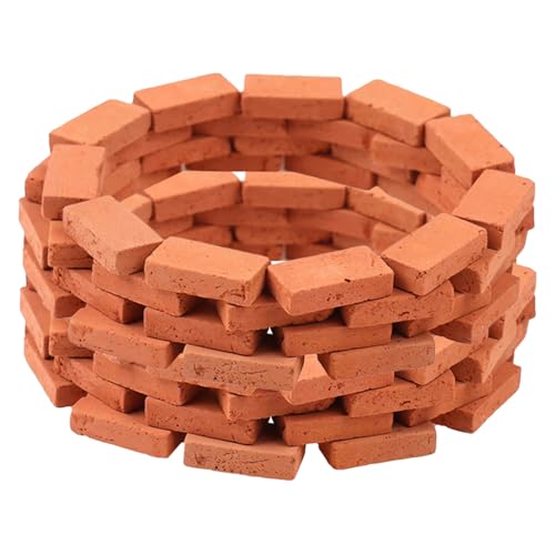 HEALSOPTHY 150 Stück Teiliges Miniatur Ziegelstein Realistische DIY Fake Bricks für Sandkasten Modellbau und Landschaftsbau Kleine Bausteine für Architektur Eisenbahn layouts von HEALSOPTHY