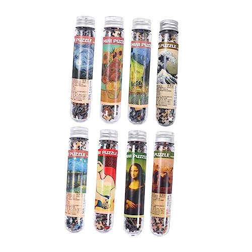 HEALSOPTHY 150Stücke Mini Puzzle Set mit Kreatives Bildungsrätsel für Erwachsene im Reagenzglas Lustiges Puzzle mit Kaffeehaus zum Entspannen und Lernen von HEALSOPTHY