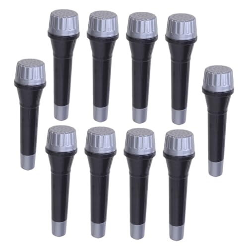 HEALSOPTHY 16 Stück Mikrofon-Modellspielzeug Partyspielzeug simulierte Mikrofon-Requisiten mikrofon für microphone party supplies Partygeschenk vor, Spiel zu Plastik Black von HEALSOPTHY