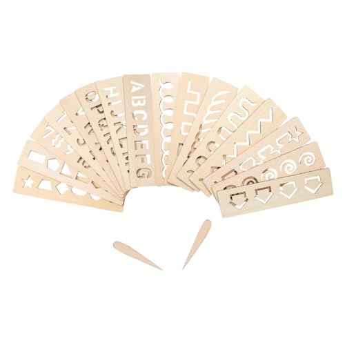 HEALSOPTHY 16 Stück Teiliges Holzspielzeug Lernspielset für Buchstaben und Formen Tafeln Pädagogisches Kognitives Lernspielzeug zur Frühkindlichen Geruchsfreies Sicheres Material von HEALSOPTHY
