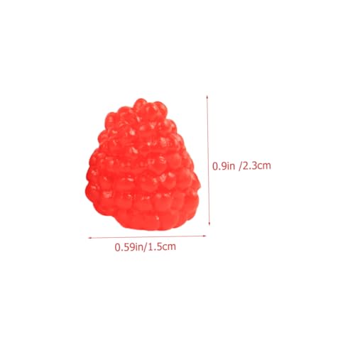 HEALSOPTHY 18 Stück Teiliges Künstliches Deko Realistische Täuschend Echte Früchte Vielseitige Requisiten für Küche Fotografie Bar Naturgetreue Künstliche Himbeeren von HEALSOPTHY