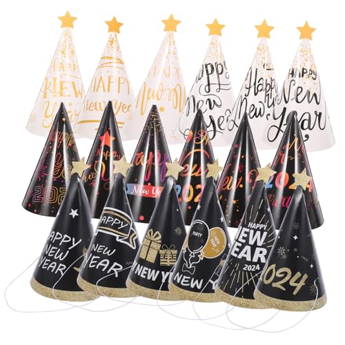 HEALSOPTHY 18 Stück Teiliges Neujahrs-party Schwarz-gold Kegelhüte Erwachsene Partydekoration Silvester Anlass Foto Requisiten für Neujahrsfeier HEALSOPTHY 18 Stück Teiliges Neujahrs-party Schwarz-gold Kegelhüte Erwachsene Partydekoration Silvester Anlass Foto Requisiten für Neujahrsfeier von HEALSOPTHY