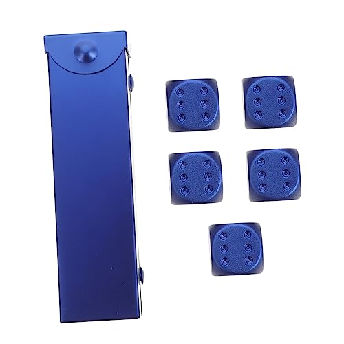 HEALSOPTHY 1Satz Aluminiumlegierung Spielwürfel Seitige Kleine für Partys und Kartenspiele Wiederverwendbar Tragbar Geschenkidee für Feiern und Bars Blaues Design HEALSOPTHY 1Satz Aluminiumlegierung Spielwürfel Seitige Kleine für Partys und Kartenspiele Wiederverwendbar Tragbar Geschenkidee für Feiern und Bars Blaues Design von HEALSOPTHY