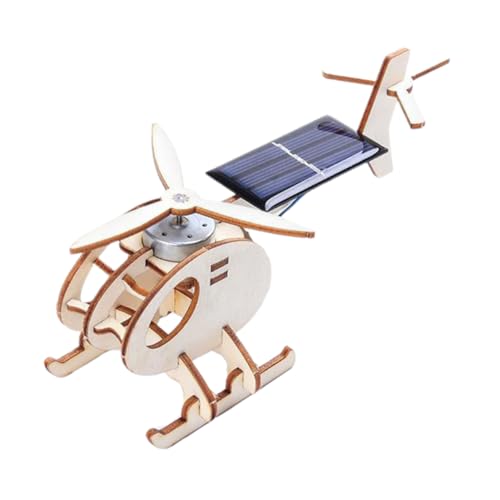 HEALSOPTHY 1Satz DIY Solarflugzeug Modellspielzeug für Hubschrauber Bausatz Wissenschaftsspielzeug für Jungen und für Weihnachten Fördert von HEALSOPTHY