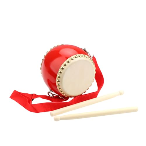 HEALSOPTHY 1Satz Handtrommel für Rote Percussion Instrumente mit Drumsticks für Musikalische und Entwicklung für Kleinkinder und Anfänger HEALSOPTHY 1Satz Handtrommel für Rote Percussion Instrumente mit Drumsticks für Musikalische und Entwicklung für Kleinkinder und Anfänger von HEALSOPTHY