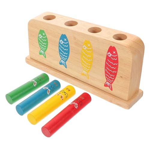 HEALSOPTHY 1Satz Kognitive Spielstäbe für Holzspielzeug Farben Formen und Mustern für Zuhause Kindergarten und Kreative Lernumgebungen von HEALSOPTHY