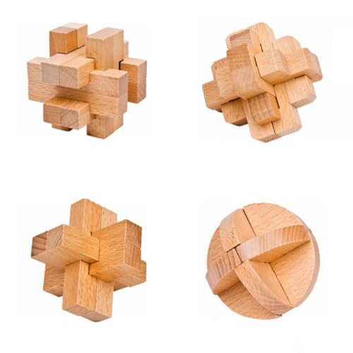 HEALSOPTHY 1Satz Ming Luban Lock Puzzle Teiliges Holzspielzeug für und Rätsel Geschicklichkeit und DIY für Stressfreies von HEALSOPTHY