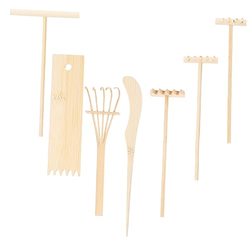 HEALSOPTHY 1Satz Teiliges Dekorative Rakes Für Zen Garten Mikro Rakes Für Schreibtisch Kreative Tischdekoration DIY Mini Rakes Für Kleine Rake Projekte von HEALSOPTHY