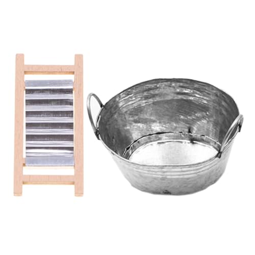 HEALSOPTHY 1Satz Teiliges Puppenhaus Zubehör Mit Waschbrett Und Waschbecken Zartes Hausdekor Für Kreative Spielwelten Und Detailreiche Mikroszenen HEALSOPTHY 1Satz Teiliges Puppenhaus Zubehör Mit Waschbrett Und Waschbecken Zartes Hausdekor Für Kreative Spielwelten Und Detailreiche Mikroszenen von HEALSOPTHY