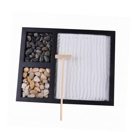 HEALSOPTHY 1Stück Zen Sandgarten für Meditation Eleganter Sandtisch für Büro und Zuhause Stressabbau und Perfektes für Freunde und Familie Stilvolles Design HEALSOPTHY 1Stück Zen Sandgarten für Meditation Eleganter Sandtisch für Büro und Zuhause Stressabbau und Perfektes für Freunde und Familie Stilvolles Design von HEALSOPTHY