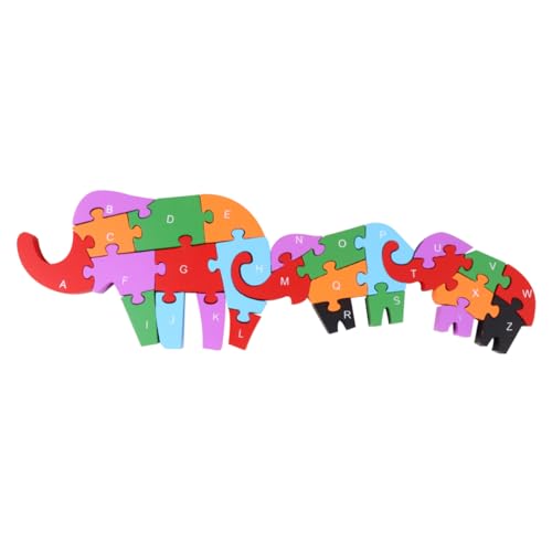 HEALSOPTHY 1pc 26 Puzzle- Bausteinspielzeug Rätseln Bambus von HEALSOPTHY