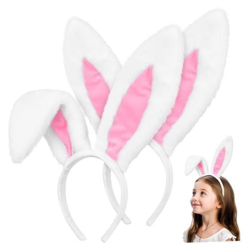 HEALSOPTHY 2stücke Kaninchenohr Haarband Hasenohren Stirnband Hasenohren Stirnband Für Halloween-Party Cartoon Mit Flauschiges Haar Accessoire von HEALSOPTHY