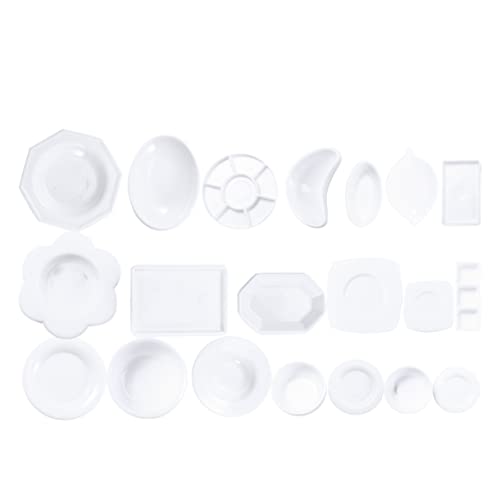 HEALSOPTHY 2sätze Mini Geschirrset Spielzeug Für Junge Mädchen Mit Teilen Bildungs-Spielzeug Für Spielküche Küchenaccessoires Für Jungen Und Mädchen Weiß von HEALSOPTHY