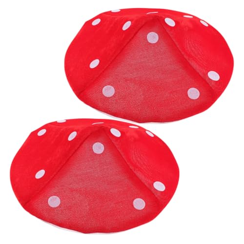 HEALSOPTHY 2 STÜCK Lustiger Roter Pilz hut Kostüm accessoire für Halloween Party Cosplay Fotoshooting Weicher Stoff Bequem für Geburtstage und Mottopartys HEALSOPTHY 2 STÜCK Lustiger Roter Pilz hut Kostüm accessoire für Halloween Party Cosplay Fotoshooting Weicher Stoff Bequem für Geburtstage und Mottopartys von HEALSOPTHY