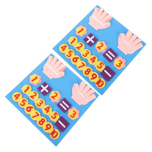 HEALSOPTHY 2 Sätze Filz Mathematik Lernspielzeug für Kleinkinder Handgefertigte Additions Subtraktions tafeln Montessori Zählspielzeug Edukatives Finger Zahlenspiel für Vorschulkinder von HEALSOPTHY