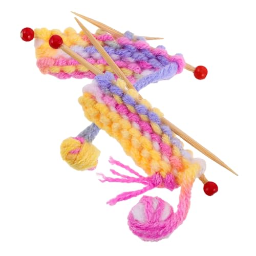 HEALSOPTHY 2 Sätze Maßstab Realistisches Strickgarn Deko DIY Handarbeit Zubehör für Puppenhaus Zimmer Schule Kinderzimmer Detailgetreu und Stilvoll von HEALSOPTHY