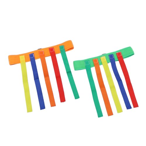 HEALSOPTHY 2 Sätze Pull Tail Gürtel Outdoor Trainingsspielzeug für Kindergarten und Familie Fördert Hand Auge Koordination und Soziale Fähigkeiten Haken Interaktives Zufällige Farbe von HEALSOPTHY