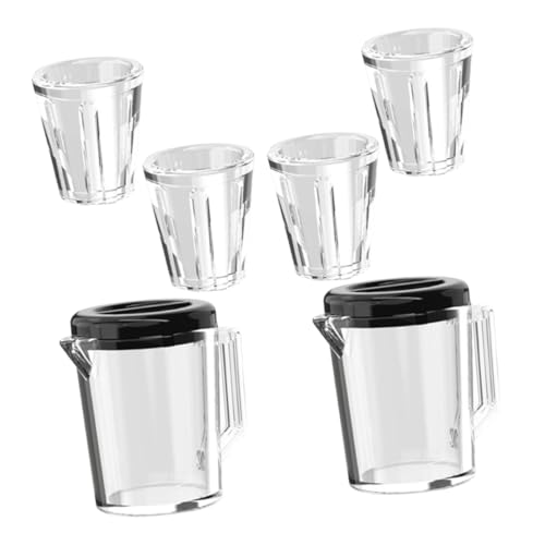 HEALSOPTHY 2 Sätze Puppenhaus-wasserkocher Porzellan Für Mini Puppenhaus Weingläser Puppenhaus-weingläser Puppenhauszubehör Mini-Puppen-weingläser Puppenhaus-trinkgläser Plastik Transparent von HEALSOPTHY
