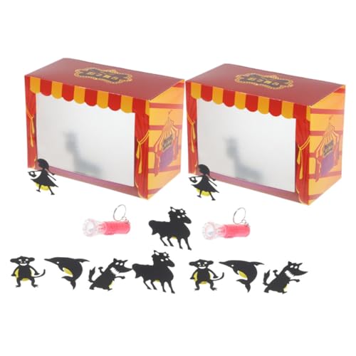 HEALSOPTHY 2 Satz DIY Schattenspielzeug Set Puppentheater Bastelset für Einfach zu Montierende Handgefertigte Schattenpuppen Interaktives Lernspiel Kreativität Wissenschaft und von HEALSOPTHY