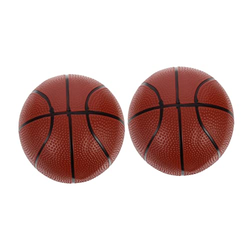 HEALSOPTHY 2 Stück Aufblasbarer Ball Outdoor -basketballs Hüpfendes Basketballspielzeug wasserdichte Basketbälle Kleinkinder Basketball Aufblasbares Basketballspielzeug PVC Brown von HEALSOPTHY