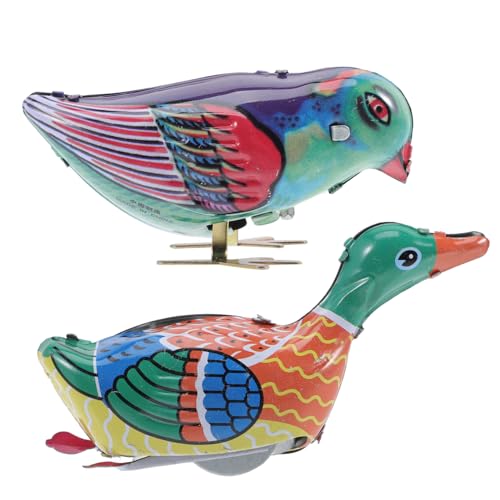 HEALSOPTHY 2 Stück Aufziehspielzeug Magpie und Ente Blechspielzeug Kreativ Lustig Sicher Geschenk Geburtstag Festival von HEALSOPTHY