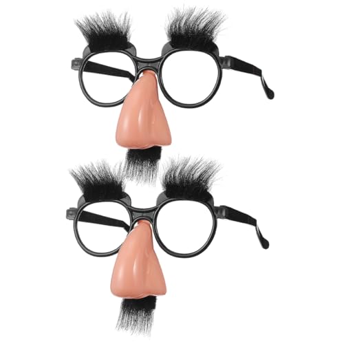 HEALSOPTHY 2 Stück Bartbrillenspielzeug Halloween-Brillenaugen lustige Brille für Erwachsene partyzubehör partybrille verrückte lustige für Männer Plastik Black HEALSOPTHY 2 Stück Bartbrillenspielzeug Halloween-Brillenaugen lustige Brille für Erwachsene partyzubehör partybrille verrückte lustige für Männer Plastik Black von HEALSOPTHY