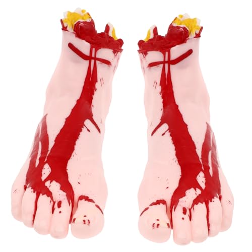 HEALSOPTHY 2 Stück Blutige Künstliche Füße Halloween Deko Realistische Fake Foot Props für Party Foto Requisite Gruselige Bühne Zubehör Geeignet für Bar und Zuhause HEALSOPTHY 2 Stück Blutige Künstliche Füße Halloween Deko Realistische Fake Foot Props für Party Foto Requisite Gruselige Bühne Zubehör Geeignet für Bar und Zuhause von HEALSOPTHY