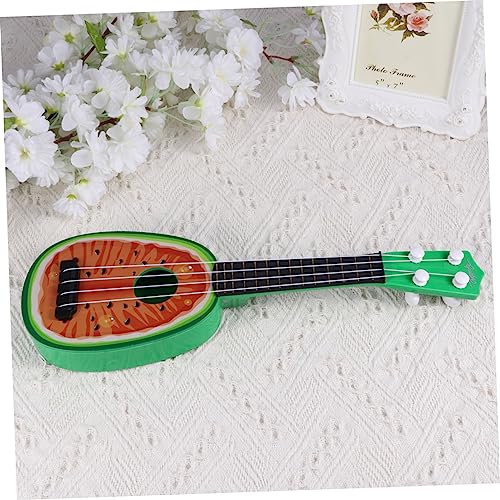 HEALSOPTHY 2 Stück Chic Mini Ukulele Fruchtform Wassermelone Kiwi Verstellbare Kinderspielzeug Gitarre für Anfänger Robustes Sicheres Material Fördert Musikalische Entwicklung und Hand Auge von HEALSOPTHY