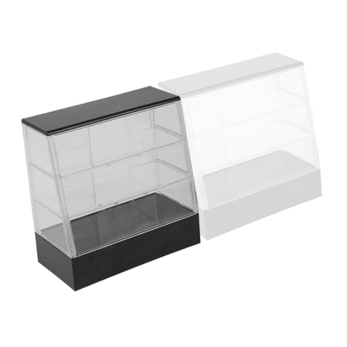 HEALSOPTHY 2 Stück Fake Dessert Vitrine für Puppenhaus Weißer und Schwarzer Kuchenschrank Dekoration für Puppenhaus Ornament HEALSOPTHY 2 Stück Fake Dessert Vitrine für Puppenhaus Weißer und Schwarzer Kuchenschrank Dekoration für Puppenhaus Ornament von HEALSOPTHY