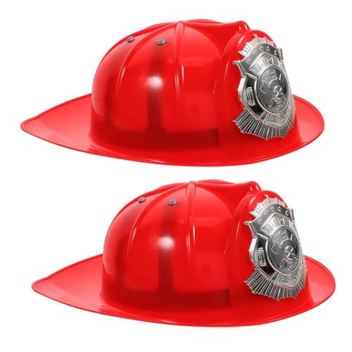HEALSOPTHY 2 Stück Feuerwehrhelm Robuster Plastik Feuerwehrmann Helm für Rollenspiele Verkleidung Kostüm Bühnenauftritte Verkleidungsparty Geeignet für Jungen und Mädchen Rot HEALSOPTHY 2 Stück Feuerwehrhelm Robuster Plastik Feuerwehrmann Helm für Rollenspiele Verkleidung Kostüm Bühnenauftritte Verkleidungsparty Geeignet für Jungen und Mädchen Rot von HEALSOPTHY