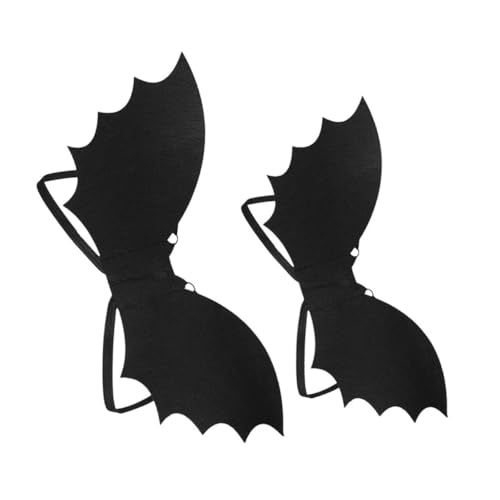 HEALSOPTHY 2 Stück Fledermausflügel Kinderpartykostüm Partykostüm Für Hunde Halloween-Fledermaus-Dekorationen Cosplay-Requisiten Für Halloween-Haustier Verkleiden Sich Black Eva von HEALSOPTHY
