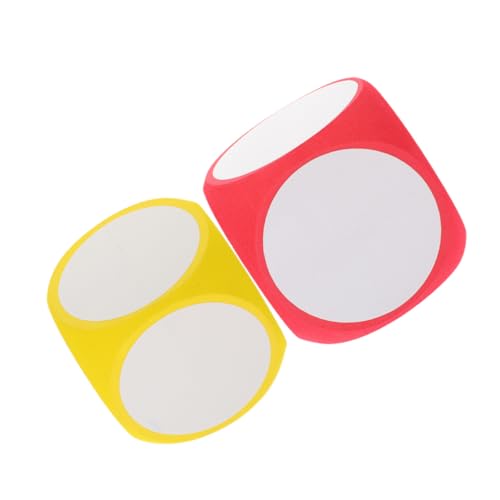 HEALSOPTHY 2 Stück Große Würfel Abwischbar Leicht DIY Spielwürfel für Pädagogische Spiele und Party mit Rundem Eckdesign in Rot und Gelb Langlebig und Handlich HEALSOPTHY 2 Stück Große Würfel Abwischbar Leicht DIY Spielwürfel für Pädagogische Spiele und Party mit Rundem Eckdesign in Rot und Gelb Langlebig und Handlich von HEALSOPTHY