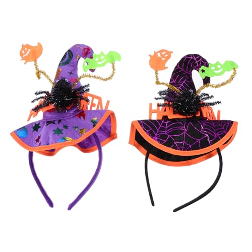 HEALSOPTHY 2 Stück Halloween Haarreif Spinne Hexenhut Design Realistischer Halloween Kopfschmuck für Party Karneval Maskerade Langlebig und Stimmungsvoll als Deko Zubehör HEALSOPTHY 2 Stück Halloween Haarreif Spinne Hexenhut Design Realistischer Halloween Kopfschmuck für Party Karneval Maskerade Langlebig und Stimmungsvoll als Deko Zubehör von HEALSOPTHY