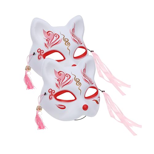 HEALSOPTHY 2 Stück Halloween Halbmaske Sakura Fuchs Cosplay Maske für Kostümparty Fasching Festlich und Einzigartig HEALSOPTHY 2 Stück Halloween Halbmaske Sakura Fuchs Cosplay Maske für Kostümparty Fasching Festlich und Einzigartig von HEALSOPTHY