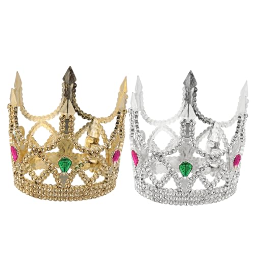 HEALSOPTHY 2 Stück Halloween King Crown aus Kunststoff Silberne und Goldene Königskrone für Kostüm Party Verstellbare Kopfbedeckung für Herren Stilvolles Halloween Accessoire HEALSOPTHY 2 Stück Halloween King Crown aus Kunststoff Silberne und Goldene Königskrone für Kostüm Party Verstellbare Kopfbedeckung für Herren Stilvolles Halloween Accessoire von HEALSOPTHY