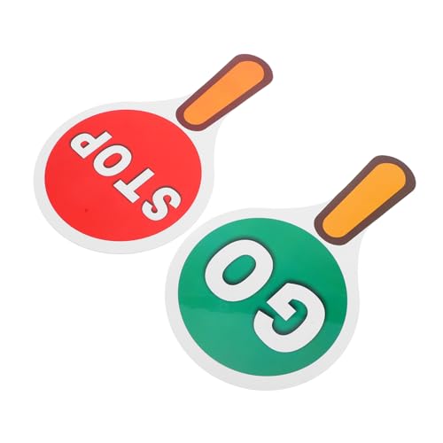 HEALSOPTHY 2 Stück Handheld Stop Paddle Doppelseitige Rote und Grüne Stoppschilder aus Wasserdichtem Kunststoff mit Griff Robustes Verkehrszeichen für Verkehrsunterricht im Klassenzimmer HEALSOPTHY 2 Stück Handheld Stop Paddle Doppelseitige Rote und Grüne Stoppschilder aus Wasserdichtem Kunststoff mit Griff Robustes Verkehrszeichen für Verkehrsunterricht im Klassenzimmer von HEALSOPTHY