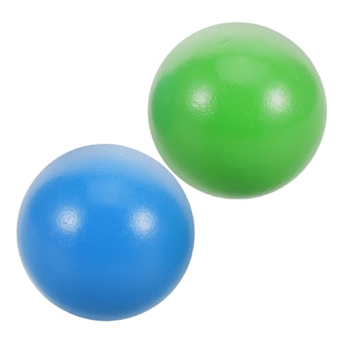 HEALSOPTHY 2 Stück Holz Krocketbälle Poliert Robust für Gartenspiele und Familienfeste Geeignet für Erwachsene Farbiges Outdoor für Sport und Freizeit von HEALSOPTHY