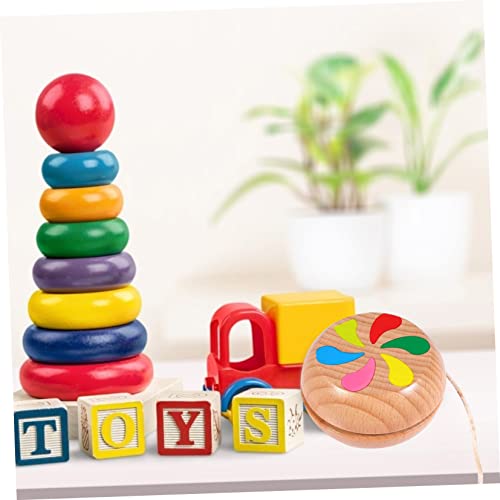 HEALSOPTHY 2 Stück Holz Yo Yo Responsive Ball mit Buntem Cartoon Design Leicht Tragbar als für Jungen Mädchen Geburtstag Party und Lernspielzeug von HEALSOPTHY
