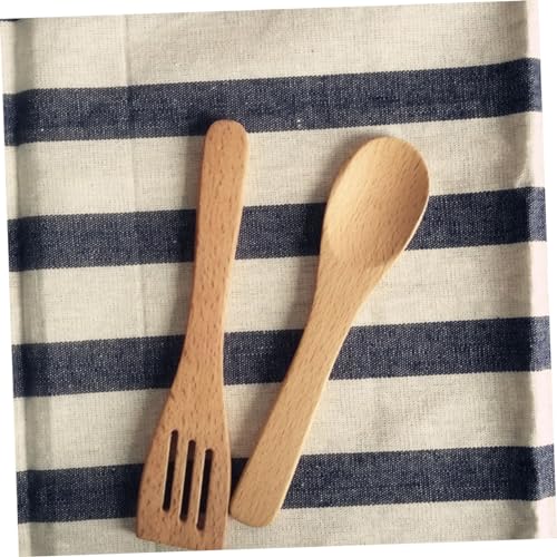 HEALSOPTHY 2 Stück Holzspielzeug Kinderküche Teiliges Set Mini Schaufel und Löffel aus Buchenholz Ungiftig Naturbelassen Pädagogisches Küchenspielzeug für Kleinkinder Fördert Kreativität und von HEALSOPTHY