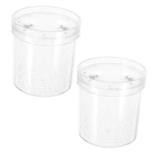 HEALSOPTHY 2 Stück Insektenbeobachtungsbox mit Lupe Kleine Tragbare Beobachtungsdose für Outdoor Vielseitige Sammel Anzeige Box für Schmetterlinge und Insekten Pädagogisch Geeignet von HEALSOPTHY
