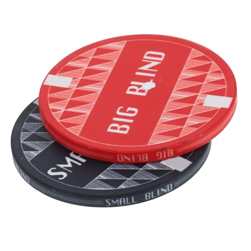 HEALSOPTHY Keramik Poker Button 2 Stücke Pokerzubehör Runde Chips für Poker Spiele für Partys und Kartenspiele Verarbeitung von HEALSOPTHY