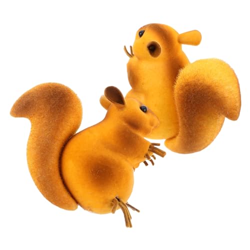 HEALSOPTHY 2 Stück Kleines Eichhörnchen-Modell Eichhörnchenfiguren Klein Simulation Eichhörnchenfigur Mini-eichhörnchen-Figuren Realistisches Eichhörnchen Falsches Eichhörnchen Schaum von HEALSOPTHY